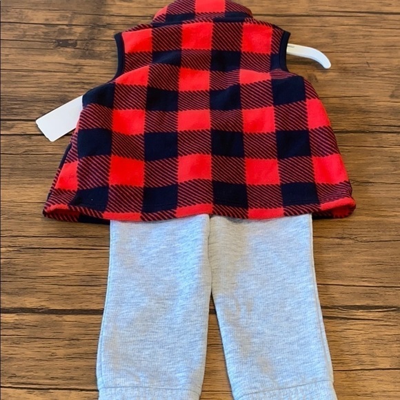 NWT Vest & Pants Set 6M girls black, red, grey - Picture 9 of 9